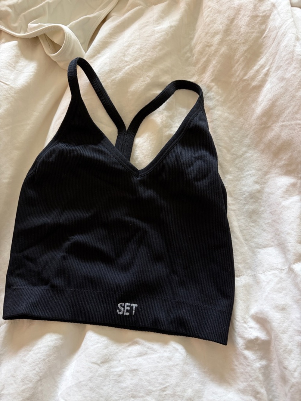 Set active black workout top